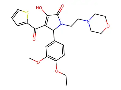 5-(4-ethoxy-3-methoxyphenyl)-3-hydroxy-1-(2-morpholin-4-ylethyl)-4-(2-thienylc arbonyl)-3-pyrrolin-2-one structure