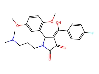 5-(2,5-dimethoxyphenyl)-1-[3-(dimethylamino)propyl]-4-(4-fluorobenzoyl)-3-hydroxy-2,5-dihydro-1H-pyrrol-2-one structure