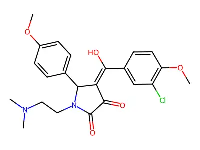4-(3-chloro-4-methoxybenzoyl)-1-[2-(dimethylamino)ethyl]-3-hydroxy-5-(4-methoxyphenyl)-2,5-dihydro-1H-pyrrol-2-one structure