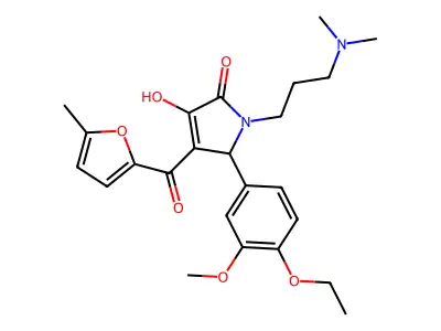 1-(3-(dimethylamino)propyl)-5-(4-ethoxy-3-methoxyphenyl)-3-hydroxy-4-(5-methylfuran-2-carbonyl)-1H-pyrrol-2(5H)-one structure