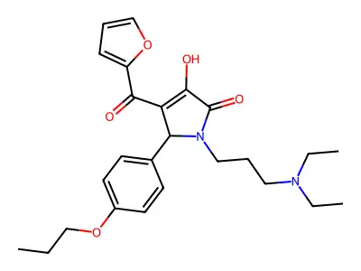 1-(3-(diethylamino)propyl)-4-(furan-2-carbonyl)-3-hydroxy-5-(4-propoxyphenyl)-1H-pyrrol-2(5H)-one structure