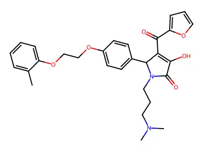1-[3-(dimethylamino)propyl]-4-(2-furylcarbonyl)-3-hydroxy-5-{4-[2-(2-methylphe noxy)ethoxy]phenyl}-3-pyrrolin-2-one structure