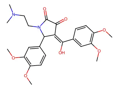 4-(3,4-dimethoxybenzoyl)-5-(3,4-dimethoxyphenyl)-1-[2-(dimethylamino)ethyl]-3-hydroxy-2,5-dihydro-1H-pyrrol-2-one structure
