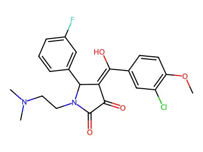 4-(3-chloro-4-methoxybenzoyl)-1-[2-(dimethylamino)ethyl]-5-(3-fluorophenyl)-3-hydroxy-2,5-dihydro-1H-pyrrol-2-one structure