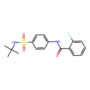 N-[4-(tert-butylsulfamoyl)phenyl]-2-fluorobenzamide structure
