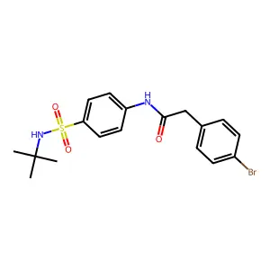 2-(4-bromophenyl)-N-[4-(tert-butylsulfamoyl)phenyl]acetamide structure