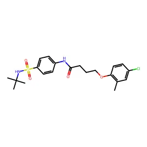 N-[4-(tert-butylsulfamoyl)phenyl]-4-(4-chloro-2-methylphenoxy)butanamide structure