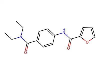 N-[4-(diethylcarbamoyl)phenyl]furan-2-carboxamide structure