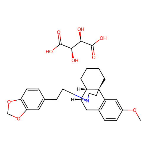Morphinan, 3-methoxy-17-(3,4-methylenedioxy)phenethyl-, tartrate, (-)- structure