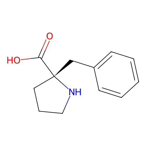 (S)-2-benzylpyrrolidine-2-carboxylic acid structure
