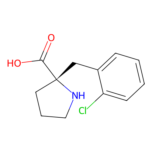 (2S)-2-[(2-chlorophenyl)methyl]pyrrolidine-2-carboxylic acid structure