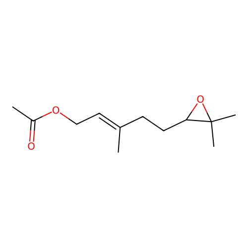 5-(3,3-Dimethyloxiranyl)-3-methylpent-2-en-1-yl acetate structure