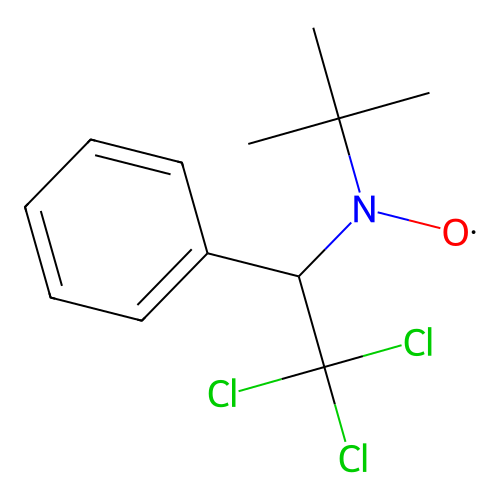 Trichloromethyl-phenyl-t-butyl nitrone structure