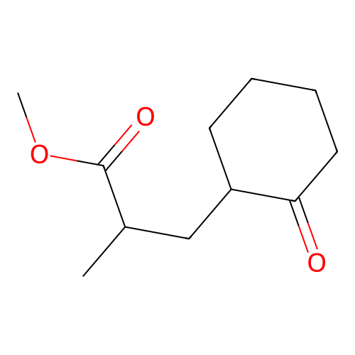 Methyl 2-methyl-3-(2-oxocyclohexyl)propanoate structure