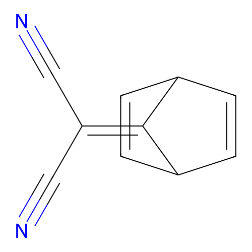 Bicyclo[2.2.1]hepta-2,5-dien-7-ylidenemalononitrile structure
