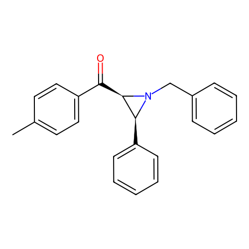 [(2S,3S)-1-benzyl-3-phenylaziridin-2-yl]-(4-methylphenyl)methanone structure