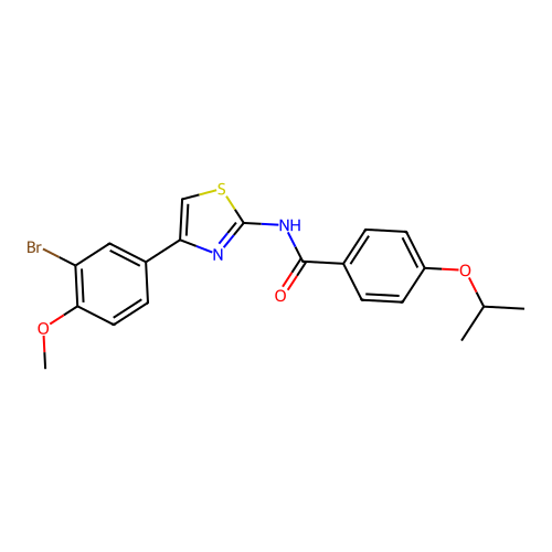 N-(4-(3-bromo-4-methoxyphenyl)thiazol-2-yl)-4-isopropoxybenzamide structure