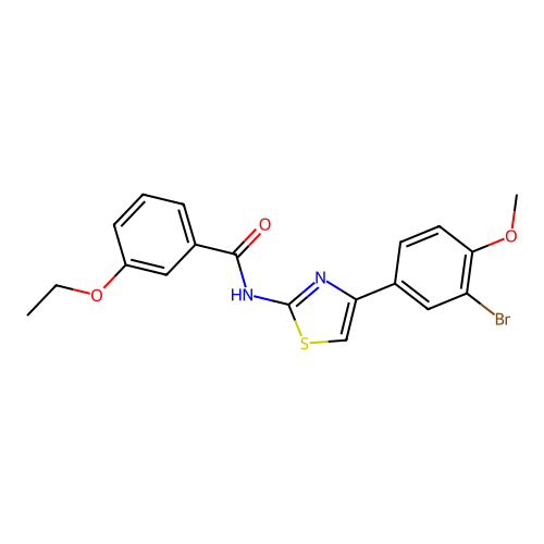N-[4-(3-bromo-4-methoxyphenyl)-1,3-thiazol-2-yl]-3-ethoxybenzamide structure