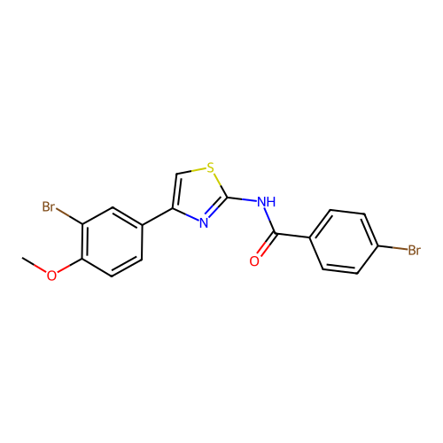 4-bromo-N-[4-(3-bromo-4-methoxyphenyl)-1,3-thiazol-2-yl]benzamide structure