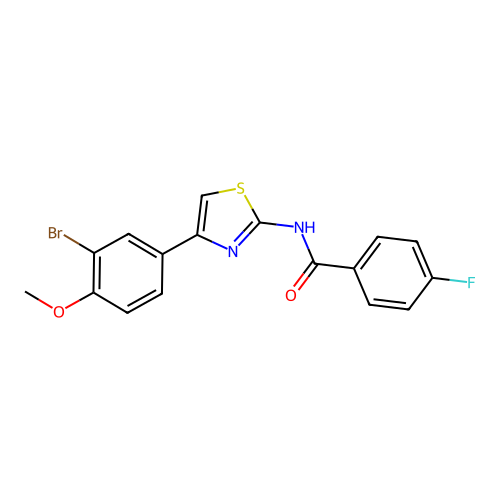 N-[4-(3-bromo-4-methoxyphenyl)-1,3-thiazol-2-yl]-4-fluorobenzamide structure