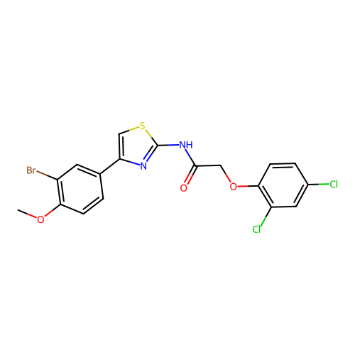 N-(4-(3-bromo-4-methoxyphenyl)thiazol-2-yl)-2-(2,4-dichlorophenoxy)acetamide structure