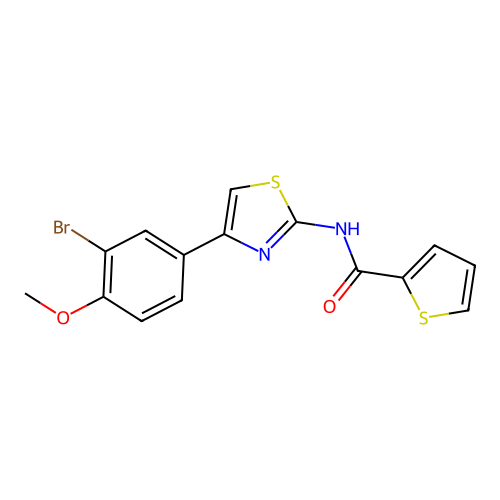 N-(4-(3-bromo-4-methoxyphenyl)thiazol-2-yl)thiophene-2-carboxamide structure