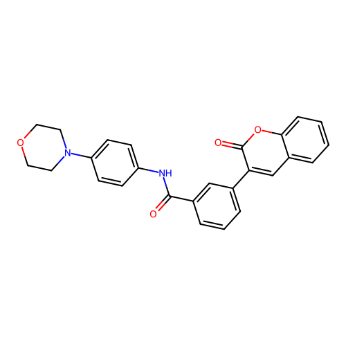 N-(4-morpholin-4-ylphenyl)-3-(2-oxo-2H-chromen-3-yl)benzamide structure