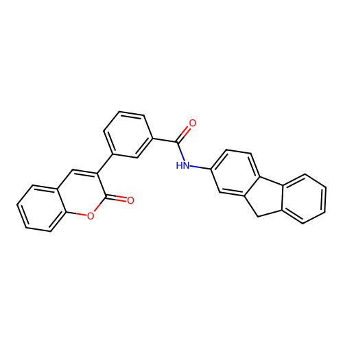 N-(9H-fluoren-2-yl)-3-(2-oxo-2H-chromen-3-yl)benzamide structure