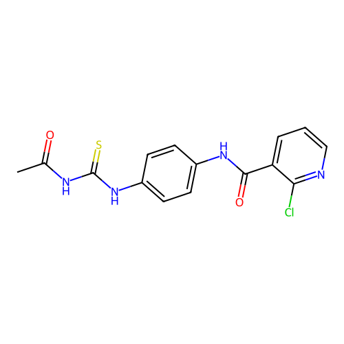 N-[4-(3-Acetyl-thioureido)-phenyl]-2-chloro-nicotinamide structure