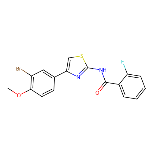 N-(4-(3-bromo-4-methoxyphenyl)thiazol-2-yl)-2-fluorobenzamide structure