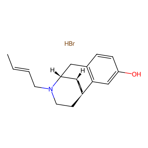 Morphinan-3-ol, 17-(2-butenyl)-, hydrobromide, (-)- structure