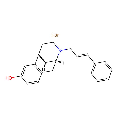 Morphinan-3-ol, 17-cinnamyl-, hydrobromide, (-)- structure