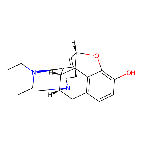 Morphinan-3-ol, 6,7-didehydro-8-beta-diethylamino-4,5-alpha-epoxy-17-methyl- structure