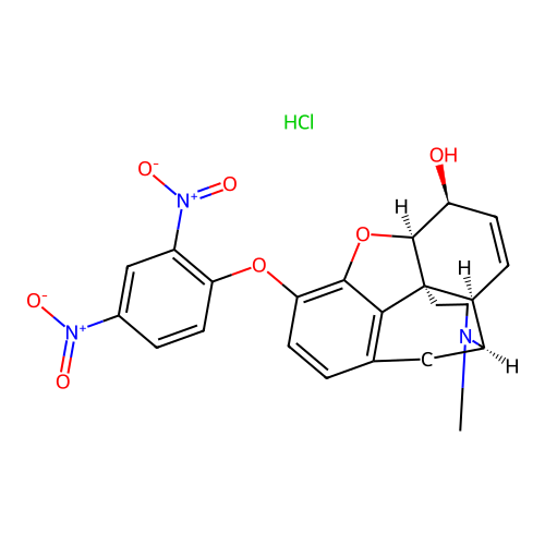 2,4-Dinitrophenylmorphine hydrochloride structure