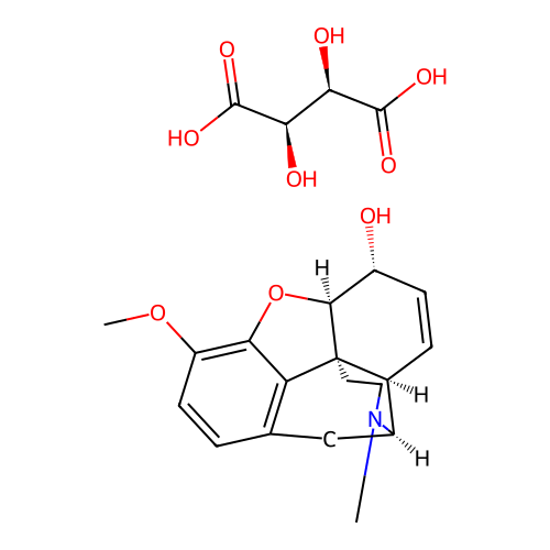 Isocodeine acid tartrate structure