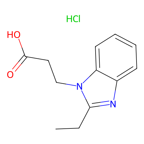 3-(2-Ethyl-benzoimidazol-1-YL)-propionic acid hydrochloride structure