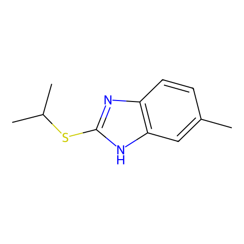 6-methyl-2-propan-2-ylsulfanyl-1H-benzimidazole structure