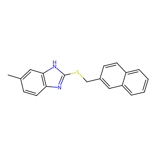 5-methyl-2-[(naphthalen-2-ylmethyl)sulfanyl]-1H-benzimidazole structure