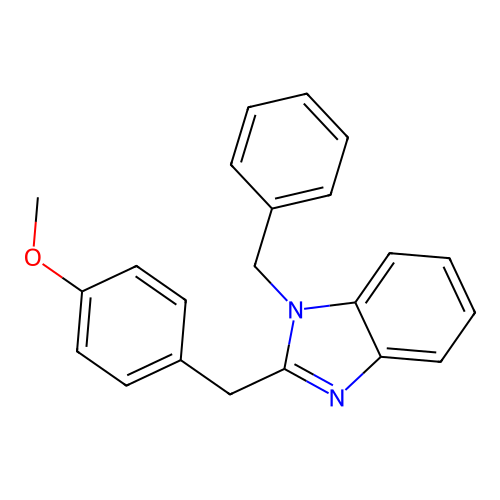 1-benzyl-2-(4-methoxybenzyl)-1H-benzimidazole structure
