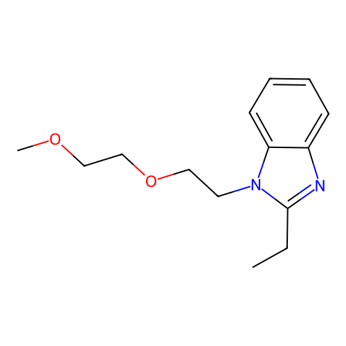 2-Ethyl-1-[2-(2-methoxyethoxy)ethyl]-1H-benzimidazole structure