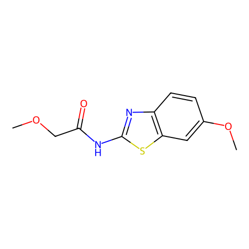2-methoxy-N-(6-methoxy-1,3-benzothiazol-2-yl)acetamide structure