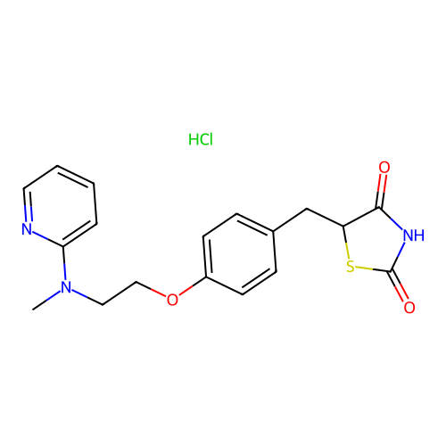 Rosiglitazone hydrochloride structure