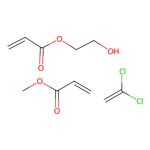 1,1-Dichloroethene;2-hydroxyethyl prop-2-enoate;methyl prop-2-enoate structure