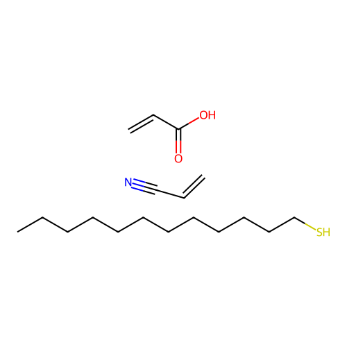 Dodecane-1-thiol;prop-2-enenitrile;prop-2-enoic acid structure