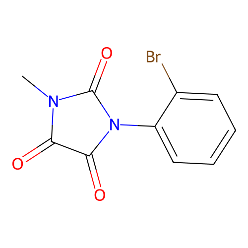 1-(2-Bromophenyl)-3-methyl-2,4,5-imidazolidinetrione structure