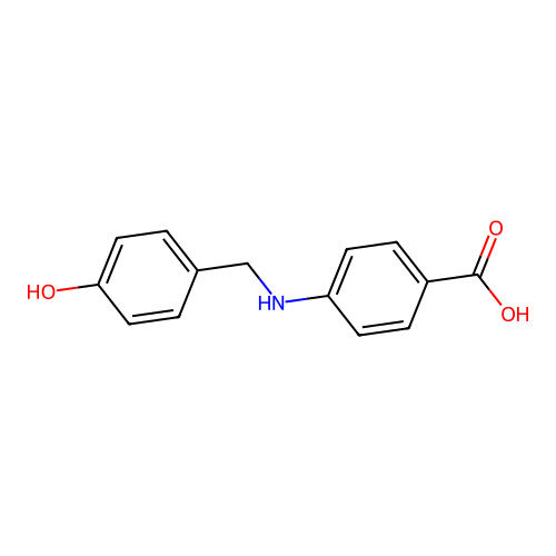 4-[(4-Hydroxyphenyl)methylamino]benzoic acid structure
