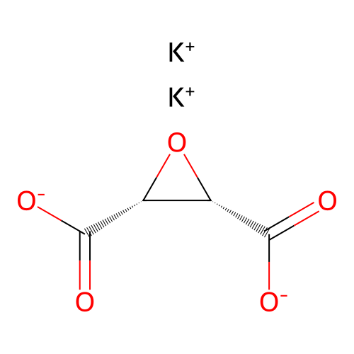Potassium hydrogen cis-epoxysuccinate structure