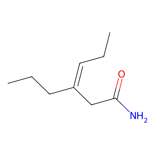 3-Propylhex-3-enamide structure