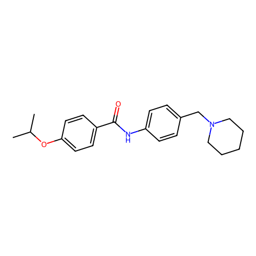 N-[4-(piperidin-1-ylmethyl)phenyl]-4-(propan-2-yloxy)benzamide structure