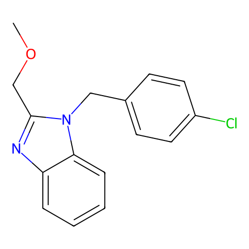 [1-(4-chlorobenzyl)-1H-benzimidazol-2-yl]methyl methyl ether structure